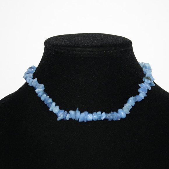 Vintagejelyfish Jewelry - Blue stone necklace adjustable